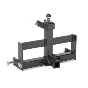 Titan Attachments Standard Series 3 Point Charcoal Tractor Drawbar with Suitcase Weight Brackets, Compatible with Cat 1 Tractors, Built in 2" Receiver Hitch, Titan Quick Hitch