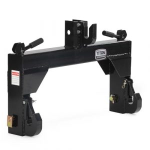 Titan Attachments 3 Point Black Quick Hitch Receiver Fits Cat 2 Tractors, 4000 LB Lift Capacity, 32.75" Between Lower Arms, Adjustable Top Link