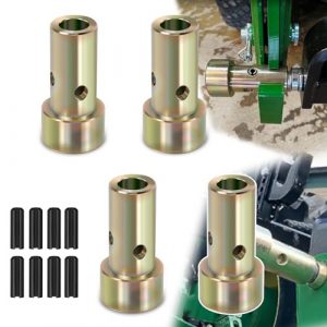 VIAGL Quick Hitch Adapter Bushings, 2 Pair of Quick Hitch Bushing Kit Heavy Duty Steel Fits for Cat 1 3-Point Tractors Use with Quick Hitch System