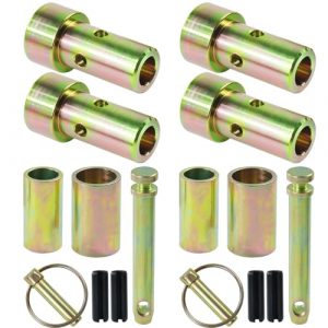 POSEAGLE 2 Pack TK95029 Cat 1 Quick Hitch Adapter Bushing Kit with S07070200 Top Link Pin and Heavy Duty Lynch Pin with Ring Replaces S14114400 for Category I 3-Point Hitch Tractors