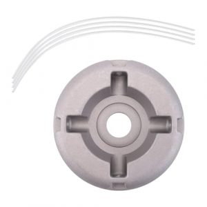 Heeucnon 1pc Universal Aluminum Alloy Lawn Mower Head Mower Head with Nylon Steel Lawn Mowing Line Lawn Mower Replacement Parts