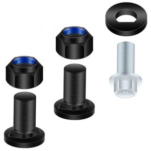 Lawn Mower Blade Part Kit 5640321002 Bolt, 5630351002 Nut, 5650705002 Washer for EGO Power+ Parts 21" Lawn Mowers LM2130SP, LM2135SP, LM2150SP, LM2160SP, LM2156SP, LM2130, LM2133