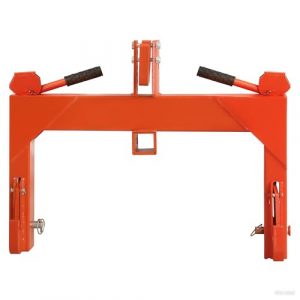 3 Point Quick Hitch 3000 LBS, Category 1 & 2 Tractor Quick Hitch Adapter with 5-Level Adjustable Bolt & Dual Receivers, Heavy Duty 3Pt Hitch Attachments for Tractor Implements & Farm Equipment, Orange