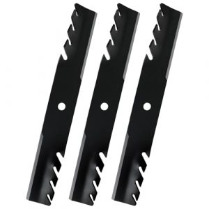 hunter-wish 103-6584-S Toothed High Lift Lawn Mower Blade, Compatibile with Ex Mark 103-2508 103-2518 103-2518-S 103-2528 103283 103-5218-S, Replacement for 303146 103-6584, 3 Pack