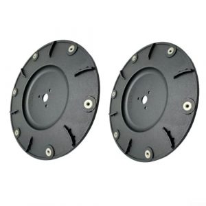 2PCS Robot Lawn Mower Replacement Blade Set Cutting Disc Steel Parts Accessory for Robotic Mower Black