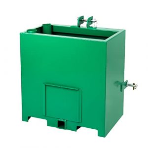 Hasopy Ballast Box 3 Point Category 1,Standard 2" Hitch Receiver,Ballast Box Secure and Stable Weight for Improved Tractor Performance, Green