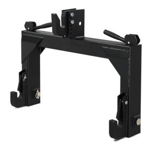Parts-Diyer 3 Point Quick Hitch 3000 lbs Adaptation to Category 1 & 2 Tractor 3-Pt Attachments with 5 Level Adjustable Bolt (Black (with Shipmen))