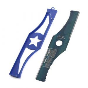 MUBNMXEQM Brush Cutter Blade S-Shaped 13 Inch/2T SK5 Serrated Trimmer Blade Gasoline Lawn Mower Accessories Electric Trimmer Parts(Serrated 13inch)
