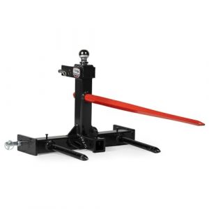 Titan Attachments 3 Point Gooseneck Tractor Trailer Hitch (Charcoal, Frame + 39" Spear)