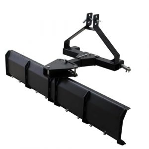 52" Width 3 Point Rear Grading Blade for CAT 0 & CAT 1 Tractor, Heavy Duty Steel Scraper for Grading Driveways, Arenas, Top Soil, Gravel and More