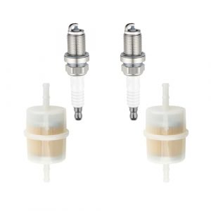 SIMPERAC 49019-0031 Fuel Filter for Kawasaki FR691V FR651V FR730V FS691V FS730V FS651V Fuel Filter Spark Plug for Toro Cub Cadet Husqvarna Zero Turn Mower