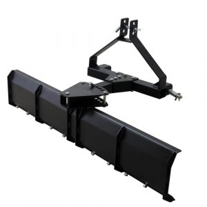 52" Width 3 Point Rear Grading Blade for CAT 0 & CAT 1 Tractor, Heavy Duty Steel Scraper for Grading Driveways, Arenas, Top Soil, Gravel and More