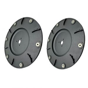 Lawn Mower Blade Set for Mammotion Compatible with for LUBA 1 for AWD for LUBA 2 AWD Robotic Mower Replacement Steel Cutting Discs Black 142.8x16.9mm 2-Count