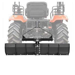 WUTIST 52" 3 Point Scrape Blade Compatible with Category 0, Cat 1, 3 Point Tractors Rear Grader Blade for Grading Driveways, Arenas, Gravel, Top Soil Adjustable Heavy Duty Steel Powder Coated Black