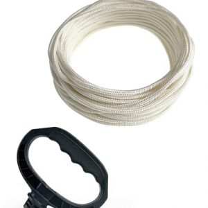 YAMAKATO Recoil Starter Handle with 5.0mm*16ft Pull Rope for MTD Troy-Bilt Honda Predator Generac Champion Generator Washer Lawn Mower Trimmer Snowblower Small Engine Pull Cord Replacements