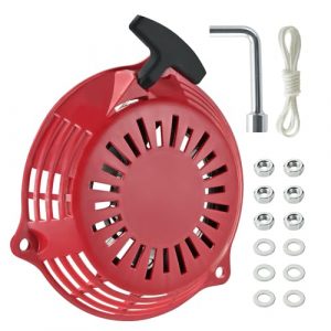 Moroxi GCV160 Pull Start Recoil Starter Compatible with Honda GCV160 GCV135 HRU19 EN2000 GC160 GC135 Lawn Mower Pressure Washer Engine Parts Pull Cord Assembly (RED)