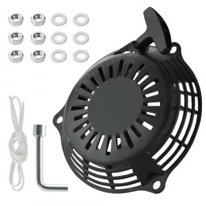 YDRANT GCV160 Pull Start Recoil Starter Compatible with Honda GCV135 GCV160 EN2000 HRU19 GC135 GC160 Engine Lawn Mower Pressure Washer Parts (1, Black)