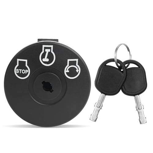 BlueStars 725-04659 925-04659 Ignition Switch with Key 5 Terminals - for MTD Craftsman Zero Turn Ariens Bad Boy Bolens Huskee Cub Cadet Colt XP Dixie Lawn Tractor John Deere GY00191 Craftsman LT2000