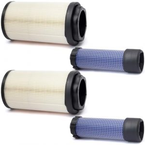 YUXIVCNE 2Pcs LVU34503 LVU34504 Primary & Secondary Air Filter Compatible with John Deere 1023E 1025R 1026R 2025R 2026R Tractor, 2400 2700 Precisioncut, 2550 Triplex Mower, 2700 2750 E-Cut Hybrid
