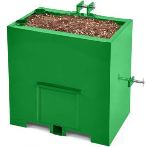 YITAMOTOR 3 Point Hitch Ballast Box for Category 1 Tractor, 800lbs Weight Ballast Height Box with 2'' Quick Trailer Hitch Receiver, Green