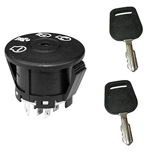 Lawn Tractor Ignition Switch with Key for Craftsman 532193350 33457 Compatible with Ariens 21546319 Poulan Snapper 705064 Riding Mower Parts