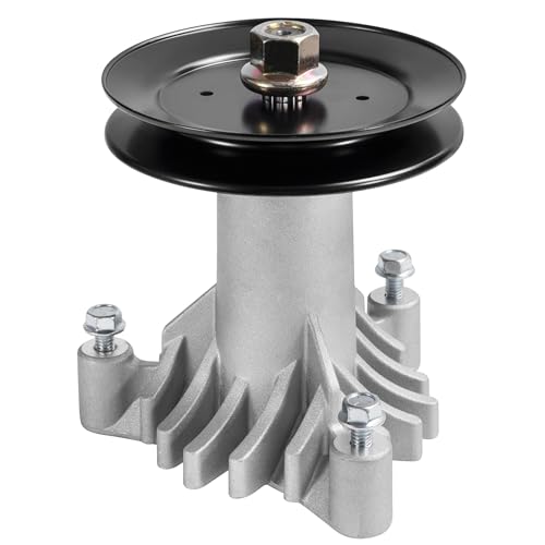 FYNORA-REVIXO Spindle and Pulley Compatible with OEM Parts: for Craftsman/Poulan 128285, 130794, 133172, 137641, AYP 129861, 153535, Laser 95139, Rotary 7180, and Stens 275-284. Fits Various Models.