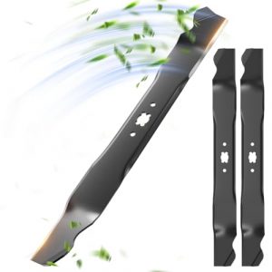 Eventronic 21 Inch Lawn Mower Blade (3 PCS) - Mulching Blade for Troy Bilt Cub Cade MTD Craftsman Replace Parts 942-0741A 742-0741 742-0741A 942-0741, Center Hole Bow Tie Spindle