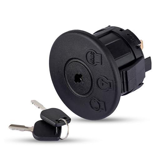 BlueStars 925-04228 Lawn Mower Ignition Starter Switch 5 Terminals 3 Position with Keys - Compatible with MTD Craftsman Cub Cadet Troy-Bilt Ariens Bad Boy Zero Turn Lawn Tractor John Deere 725-04228