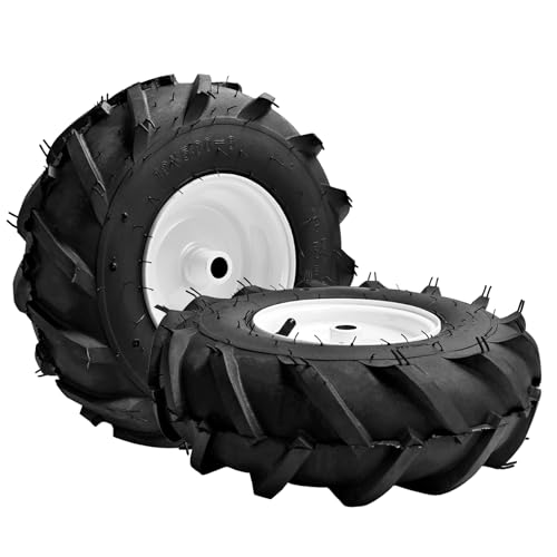 LTNICER (2 Pack) 13x5.00-6" Tiller Tire and Wheel-Heavy Duty,3/4" Axle & 3-1/8" Centered Hub, Compatible with Craftsman, Troy-Bilt, Lawn Tractors & Tillers – Replacement for Garden, Farm, Landscaping