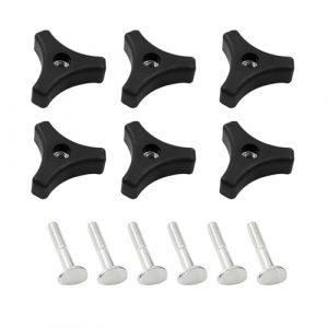 RUIFUU 6 Sets Lawn Mower Handle Bolts,Triangle Handle Knob Nut Screw Bolt Lawn Mower Handle Hand Fixing Nut for Honda Lawn Mower & Other Lawn Mower
