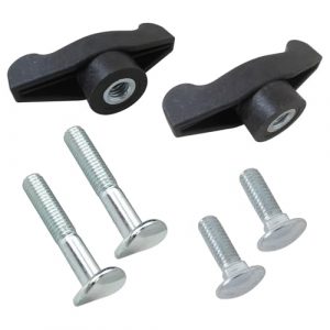TalaBide Upgraded 4pcs Lawn Mower Handle Bolts & 2 Handles – Universal Wing Knob & T-Bolt Set for Snow Blower & Mowers