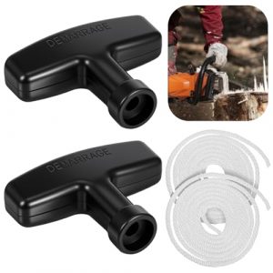 Yuanan 2 Packs Recoil Starter Handle Lawn Mower Pull Cord Replacement, Pull-String, Gasoline Engine Pull Starter Handle Grip for Lawn Mower, Generator, Chainsaw, and Small Engine