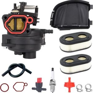 84002107 Carburetor Kit Compatible With Briggs & Stratton OEM 84002023 Carb Replacement Parts With Air Filter & Cover
