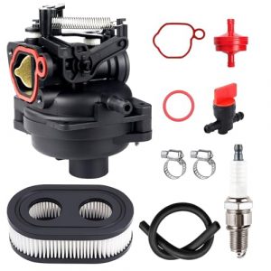 799584 Carburetor Kit Spark Plug & Air Filter for Briggs and Stratton TB110,TB200,09P702,103M02,550EX,625EX, 675EX,725EXI,163CC Lawn Mower Carburetor Replacement Parts for 594058 594057 592361 594529