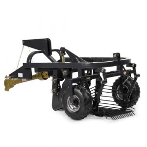 Titan Attachments 3 Point Single-Row Potato Digger, PTO Powered Cat 1 Tractor Attachment with Rear Discharge, Tow-Behind Potato Harvester with Adjustable Digging Depth and Wheelbase Width