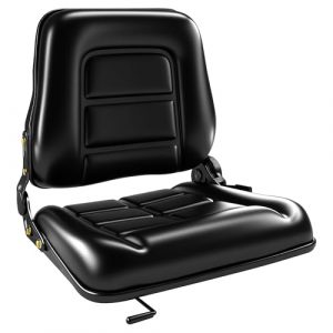 Universal Heavy-Duty Tractor Seat – Compatible with Forklifts, Tractors, Mowers, Skid Steer Loaders, Telehandlers, Backhoes & Excavators – Adjustable Sliding PVC Seat, High-Density Foam & Steel Base