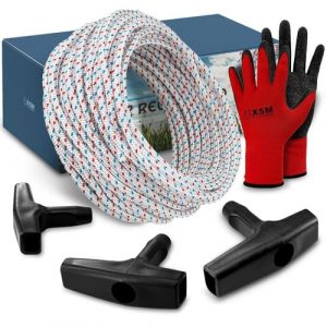 3.5mm 50 feet High Strength Recoil Start Rope Replacement,with 3niversal Handles for Chainsaws, Lawn Mowers, Gas or Diesel Engines-Compatible with Briggs,Stratton,STIHL,Husqvarna (3.5mm X15 Meters)