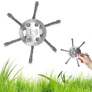 gavosy Steel Wire Trimmer Head, 2025 Universal Steel Wire Grass Trimmer Head, 6 Inch Wire Blade for Lawn Mower, Rust & Moss Removal Tool, Weed Eater, Metal Weed Eater Blade(6 Blades)