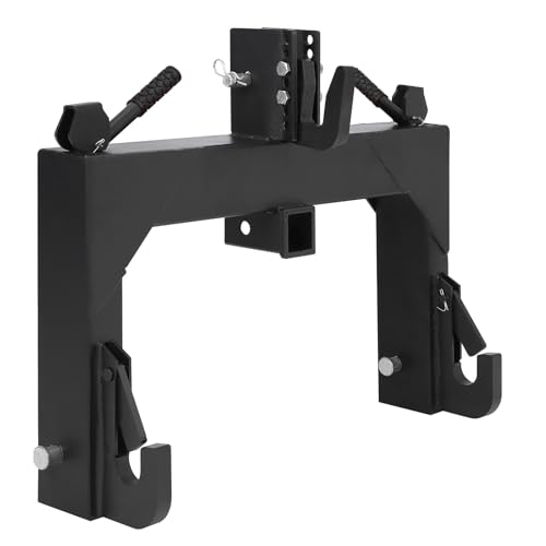 Garvee 3 Point Quick Hitch Category 1, 3000 LBS Lifting Capacity Tractor Quick Hitch, 27.5" Between Lower Arms, 14.5" ~17.5" Level Adjustment, Quick Hitch Adaptor to Category 1 and 2 Tractors (Black)