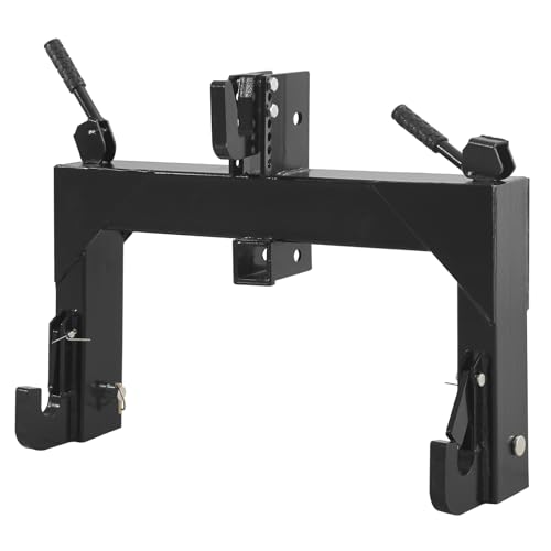 3 Point Quick Hitch for Category 1 Tractor 3000 LB Lifting Capacity Attachments Adapter Black Powder Coat
