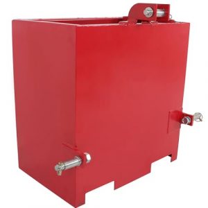 elfinrm 3 Point Hitch Ballast Box 800 lbs Tractor Ballast Box with 2 Receiver Replacement for 3 Point Category 1 Tractors