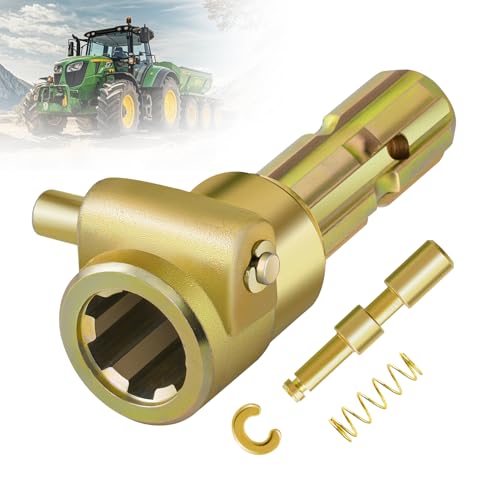 New PTO Extension Adapter with 1-Pack PTO Power Take Off Pin Quick Yoke, Female 1-3/8" & 6 Spline, Male 1-3/8" & 6 Spline,70 HP PTO Shaft Extension Parts,PTO Link Quick Connect for Tractor