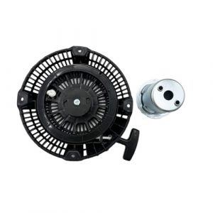 KOIVBKPHU Universal Lawn Mower Starter and Assembly for with EX40 Engine Motor Parts(Pull Start)