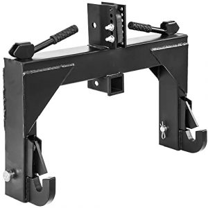 YITAMOTOR 3 Point Quick Hitch, 3000 lbs 3-Pt Attachments with 2" Receiver Hitch Adaptation to Category 1 Tractor with 5 Level Adjustable Bolt
