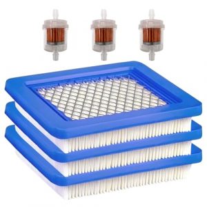 3 Pack 491588S Air Filter with Fuel filter Compatible with 491588 493537 493537S Toro 20332 Craftsman 33644 Push Lawn Mower Air Cleaner