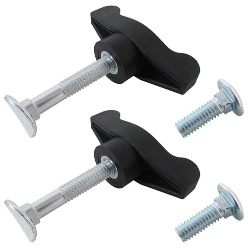 Upgrade Universal Replacment Parts T-Handle Bolts (4 Bolts 2 Handles(Compatible with Most Lawn mowers Snow throwers Other Outdoor Equipment