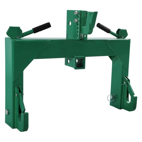 Heavy Duty 3 Point Quick Hitch for Tractors - 3000LB Capacity, Fits Category 1 & 2 Implements, 2 Receivers & 5-Level Adjustable Hook, Compatible with 3 Point Hitch Attachments