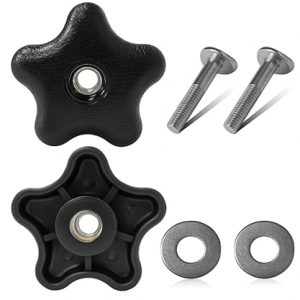 2 Pack Handle Knob and Screw Bolt Washer Kit FitsToro Lawn Mowers/Snow Blowers 92-2260and 106-4161.107-3844 for Repair Snowthrowers and Lawn mowers Parts