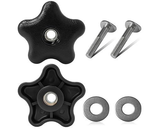 2 Pack Handle Knob and Screw Bolt Washer Kit FitsToro Lawn Mowers/Snow Blowers 92-2260and 106-4161.107-3844 for Repair Snowthrowers and Lawn mowers Parts