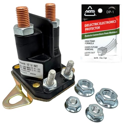 FalconSupply Genuine Trombetta 12V Starter Solenoid Relay Switch Kit for Toro 117-1197, 150A Continuous Duty Contactor Replacement, Fits Exmark, Lawn Boy, TimeCutter SS5000 & Zero Turn Mower Parts